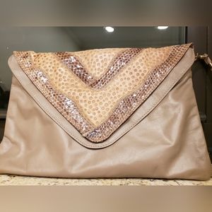 Genuine Leather Clutch or Shoulder Bag 13" X 8"